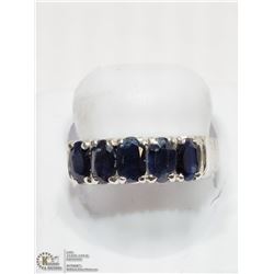 9) STERLING SILVER SAPPHIRE RING