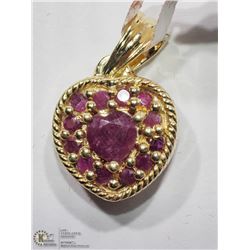 11) GP ST. SILVER GEMSTONE REVERSIBLE PENDANT