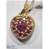 Image 1 : 11) GP ST. SILVER GEMSTONE REVERSIBLE PENDANT