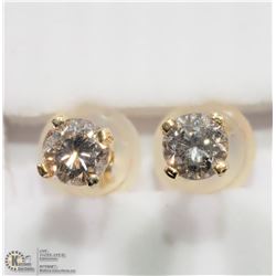 17) 14K YELLOW GOLD DIAMOND STUD EARRINGS