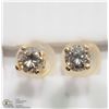 Image 1 : 17) 14K YELLOW GOLD DIAMOND STUD EARRINGS