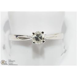 24) 10K WHITE GOLD DIAMOND SOLITAIRE RING