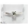 Image 1 : 24) 10K WHITE GOLD DIAMOND SOLITAIRE RING