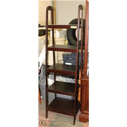 5 TIER WOOD SHELF/PLANT STAND.