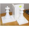 Image 1 : PAIR OF CHESS PIECE BOOKENDS