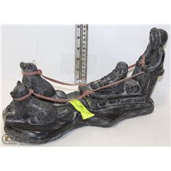 WOLF ORIGINAL SOAP STONE INUIT CARVING.