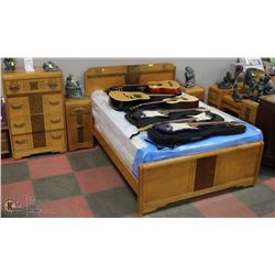 7PC VINTAGE BEDROOM SUITE INCL DOUBLE BEDFRAME,
