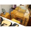 Image 3 : 7PC VINTAGE BEDROOM SUITE INCL DOUBLE BEDFRAME,