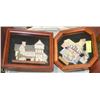 Image 1 : PAIR OF WOOD FRAMED SHADOWBOX BUILDING PICTURES