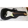 Image 1 : ELECTRIC GUITAR BURSWOOD BLACK WITH SOFT CASE