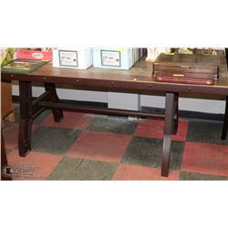 RUSTIC WOOD AND METAL KITCHEN TABLE