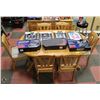 Image 1 : WOOD TABLE WITH 6 CHAIRS AND MATCHING BUFFET