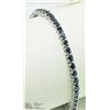 Image 2 : 27) STERLING SILVER SAPPHIRE TENNIS BRACELET