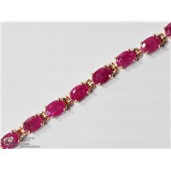 29) ROSE GP STERLING SILVER RUBY TENNIS BRACELET