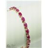 Image 2 : 29) ROSE GP STERLING SILVER RUBY TENNIS BRACELET