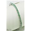 Image 2 : 33) STERLING SILVER EMERALD TENNIS BRACELET