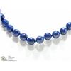 Image 2 : 43) STERLING SILVER LAPIS LAZULI BEAD NECKLACE
