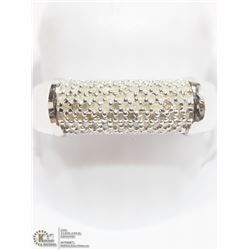 44) STERLING SILVER DIAMOND RING