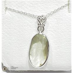 46) 14K GOLD TURKISH DIASPORE PENDANT W/10K CHAIN