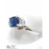 Image 2 : 47) 10K WHITE GOLD SAPPHIRE & DIAMOND RING