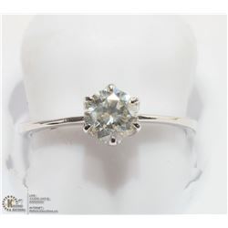50) 10K WHITE GOLD DIAMOND SOLITAIRE RING