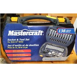 NEW 138PC MASTERCRAFT SOCKET & TOOL SET - 1/4, 3/8