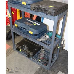 3 TIER PLASTIC STORAGE SHELVING UNIT