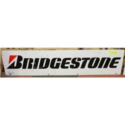 BRIDGESTONE ENAMEL TIRE SIGN 11-1/2 IN X 4FT