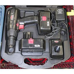 JOBMATE 18 VOLT CORDLESS DRIL WITH EXTRA