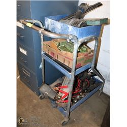 COMMERCIAL WORK CART WITH ASSORTED TOOLS