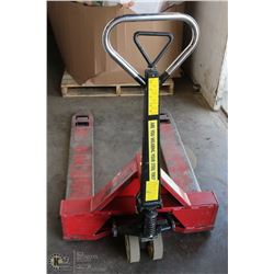 PALLET JACK 5500LBS CAPACITY, RED IN COLOR,