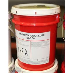 5 GALLON PAIL OF SYTHENTIC GEAR LUBE SAE50
