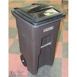 TOTER BIN WITH LID & WHEELS 120L (32GAL).