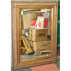 LARGE GOLD TONE FRAMED MIRROR