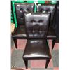 Image 1 : GROUP OF 3 DK BROWN  LEATHERETTE SIDECHAIRS