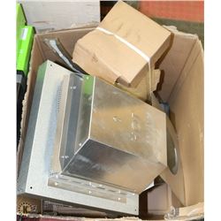 BOX OF FURNACE PIPING AND END CAPS