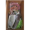 Image 1 : LARGE BOX WITH STEREO EXTENSION CORDS AND MORE
