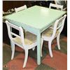 Image 1 : FARMHOUSE TABLE WITH BUTTERFLY LEAF & 4 CHAIRS