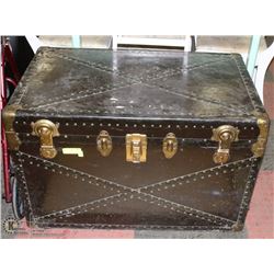 OLD STEAM TRUNK. 36"X21"X22"H