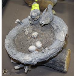 SET OF 2 GARDEN ORNAMENTS-BIRD NEST ON BRANCH