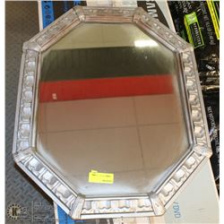 SILVERTONE FRAMED MIRROR