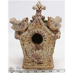 10" CERAMIC HANGING BIRDHOUSE