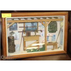 GOLFER SHADOWBOX DISPLAY