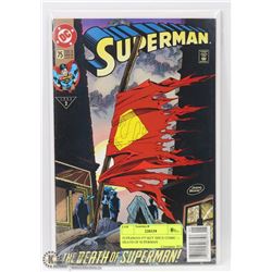 SUPERMAN #75 KEY ISSUE COMIC --- DEATH OF SUPERMAN