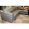 Image 1 : NEW GREY LEATHERETTE L SHAPE CHAISE LOUNGE
