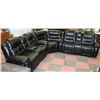 Image 1 : NEW BLACK LEATHERETTE DOUBLE CONSOLE RECLINING