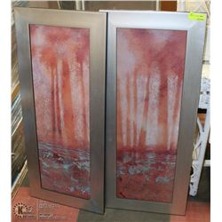 PAIR OF SILVER TONE FRAMED PICTURES