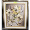 Image 1 : 21X25 FLORAL PAINTING FRAMED.