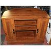 Image 1 : RUSTIC PINE ENTERTAINMENT STAND WITH 2 DOORS