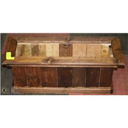 STAINED CEDAR & PINE WOOD PLANTER BOX 46X10X10.5